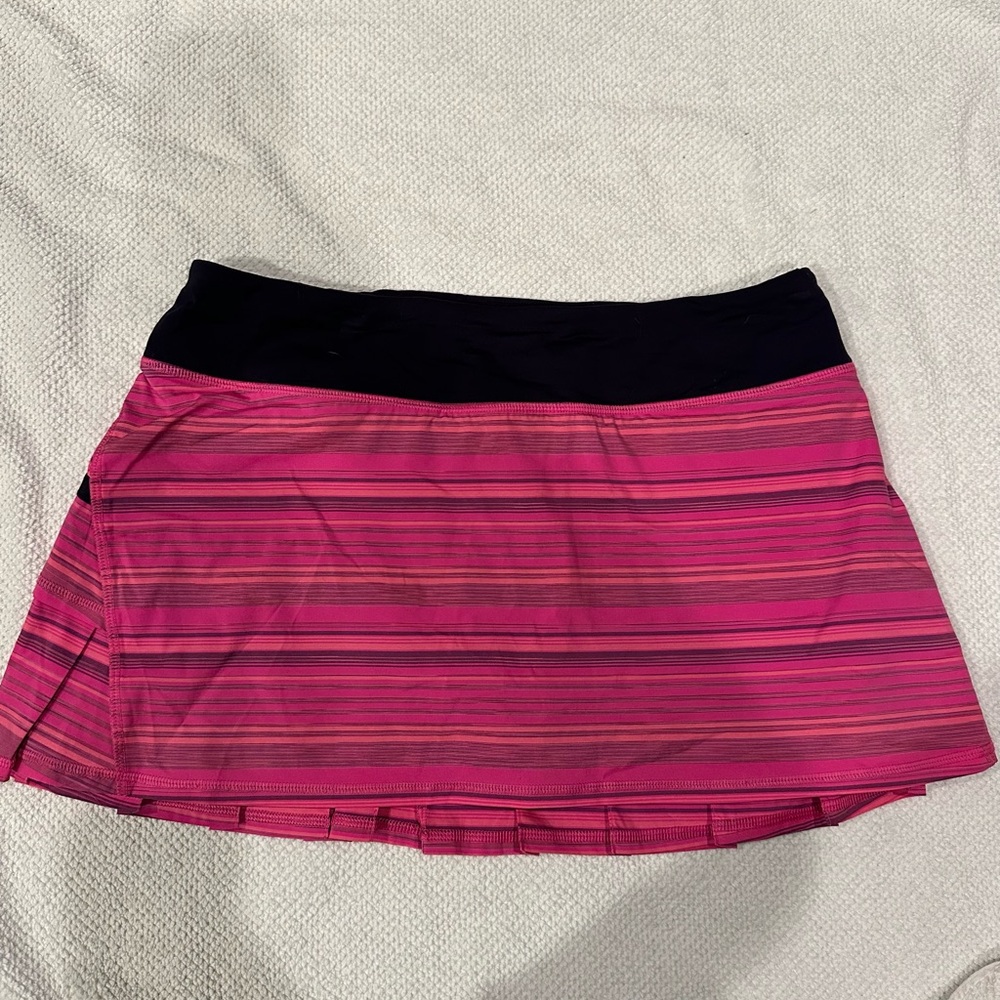 Lululemon Elevation Stripe Pink Pacesetter Skirt, sz 8